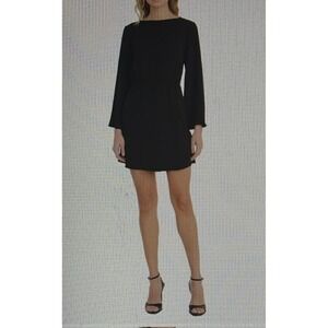 Donna Morgan Black Long Sleeve Bell Sleeve Mini Dress Size M NWT